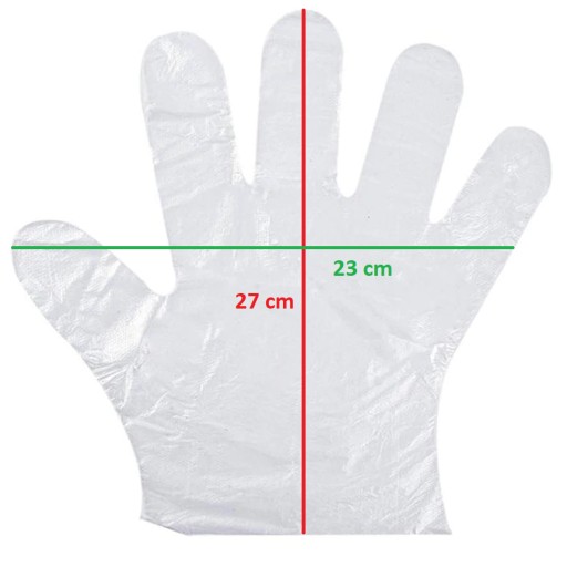 FÓLIOVÉ RUKAVICE JEDNORÁZOVÉ STRONG HDPE L 100 ks