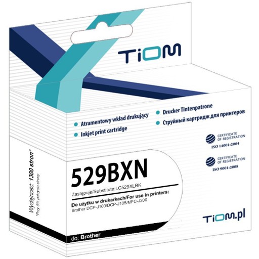 Atrament Tiom pre Brother 529BXN | LC529XLBK | 2400