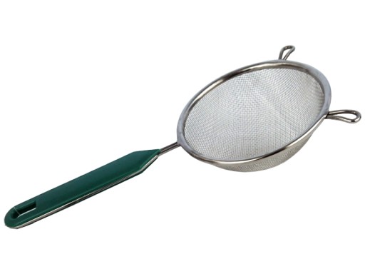 Nerezové kuchynské sitko, kov, 10 cm, zelené