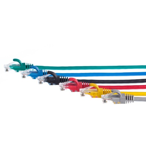 RJ45 prepojovací kábel, kat. 5e UTP, 0,5m, Netrack, modrý