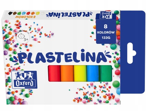 Plastelína Oxford 8 farieb 133g. NOVÁ KVALITA!