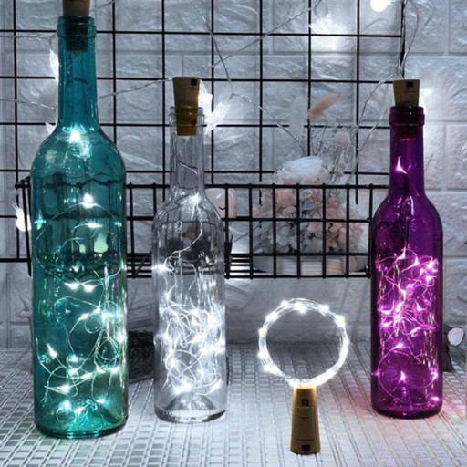 viečko na fľašu LED GARLAND ZÁHRADNÉ LAMPY viečko na fľašu ZLATÉ