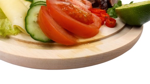 KRAJNÁ DOSKA OKRUHÁ S DRÁŽKOU 25 CM DREVO