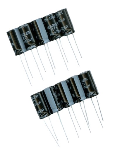 470uF 50V 470 µF 50 V LEAGUER (10 KS) ELEKTROLYTICKÝ KONDENZÁTOR