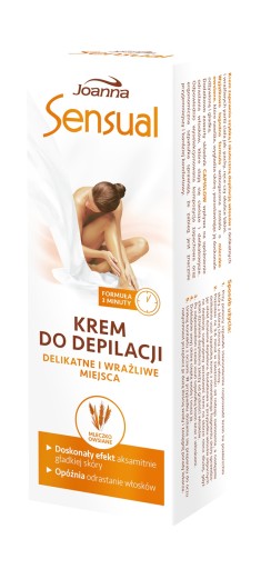 JOANNA SENSUAL Depilačný krém na jemné a citlivé partie, ovsené mlieko
