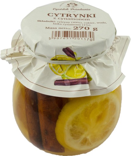 CITRÓNY SO ŠKORICOU ŠKORICOVÝ CITRÓNOVÝ SIRUP 270g Ogródek Dziadunia