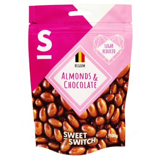 Sweet Switch Mandle v mliečnej čokoláde BEZ PRIDANÉHO CUKRU