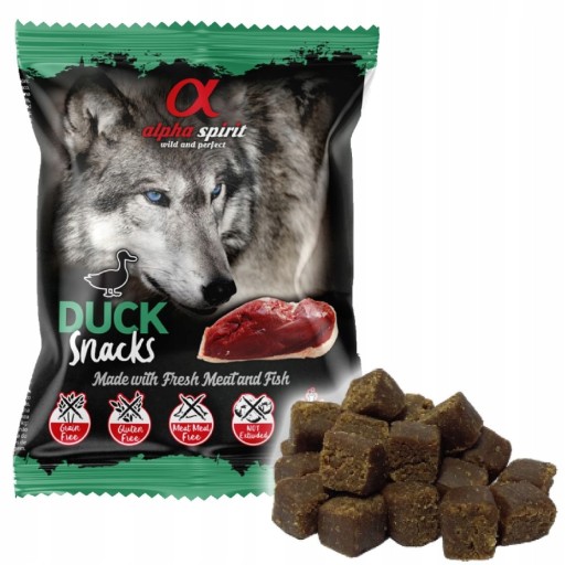 Alpha Spirit Delicacy kačacie kocky pes 50g