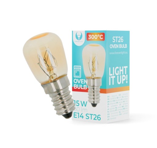 Žiarovka do rúry odolná voči teplu ST26 15W E14 300°C 230V Forever L