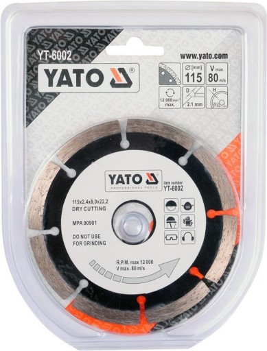 DIAMANTOVÝ KOTÚČ NA REZANIE BETÓNOVÝCH TEHEL 115mm
