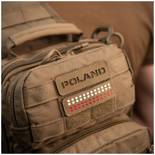 NÁŠIVA ZNAK POĽSKO LASEROVÝ REZANÝ VELCRO ODOLNÝ M-TAC 25x80 COYOTE