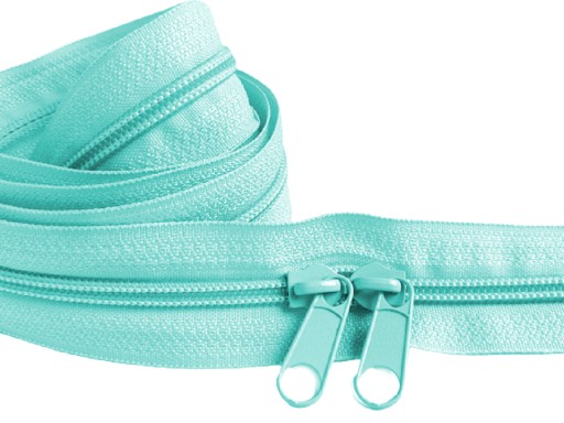 Špirálový zips 5 mm zips MINT 5 metrov + 10 zipsov