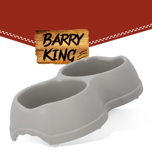 Barry King Dvojitá miska pre psov a mačky 2x0,5l