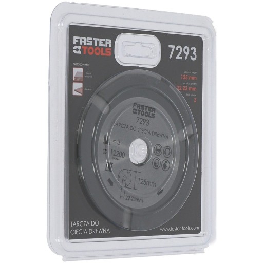 WIDIA KOTOUČ NA REZANIE DREVA 125 mm 3 ZUBY PRE REZNÚ UHLOVÚ BRÚSKU