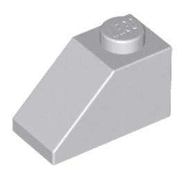 LEGO STRIEŠKA 2X1 ŠIKMÁ SVETLOSIVÁ 3040 - 3 KS