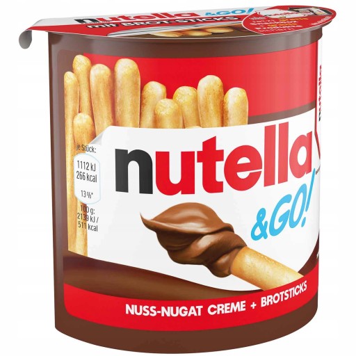 Nutella & GO Sticks with Chocolate Cream Čokoládový krém 52g z Nemecka