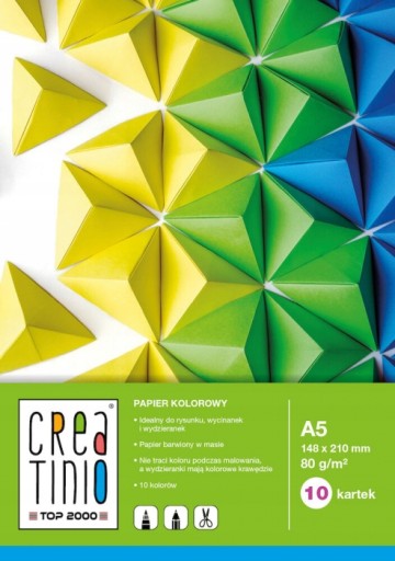 TOP CREATINO FAREBNÝ PAPIER A5 10K 80G