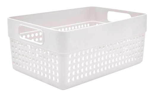ORGANIZÉR nádoba na košík KOŠÍK 15,5x10x23,5 plast BIELA 3,5l