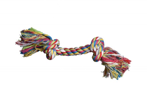 Hračka PET NOVA Bavlnené lano 2 uzly 25cm