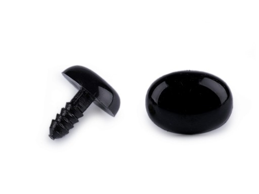 Bezpečnostný nos 11x15 mm, 1 kus, čierny ovál