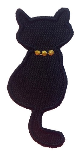TERMO APLIKÁCIA NÁŠIVKA - BLACK MAČIATKO 4x6