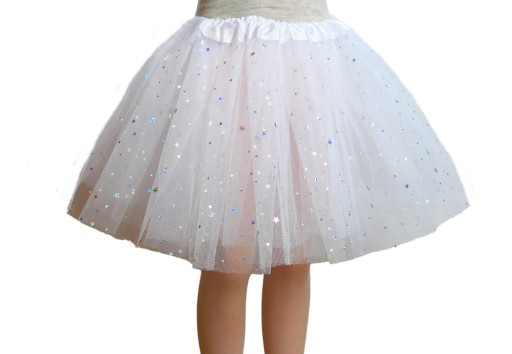 # TYLOVÁ SUKŇA TUTU SUKŇA 30cm BIELA s HVIEZDAMI