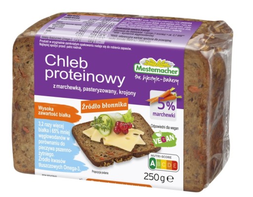 MESTEMACHER PROTEÍNOVÝ CHLIEB S MRKVOU 250G VEGAN PROTEIN BENUS