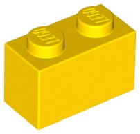 LEGO 3004 BRICK 1x2 žltá NOVINKA (12g) 16 ks.