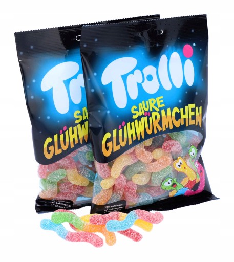 TROLLI Sour Fruit Jelly Worms Worms 150g