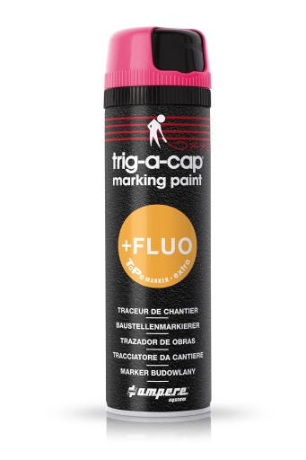 Geodetická farba Spray FLUO AMPERE ružová Trig-a-Cap Extra