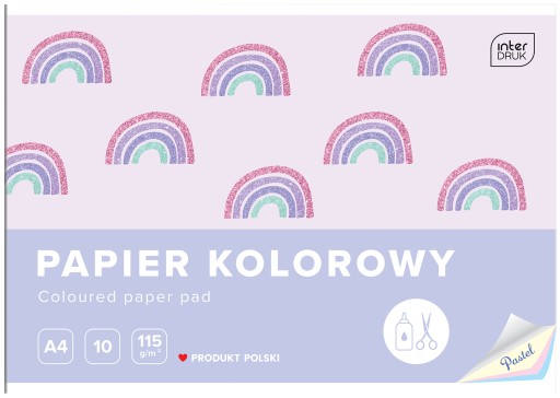 Výrez Farebný papier PASTEL A4/10k Interprint