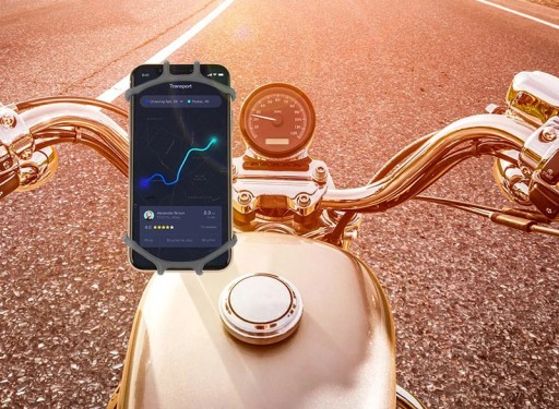 GUMOVÝ DRŽIAK NA TELEFÓN, SMARTFÓN, BICYKEL, MOTOR SKÚTRE, OTOČNÝ O 360°