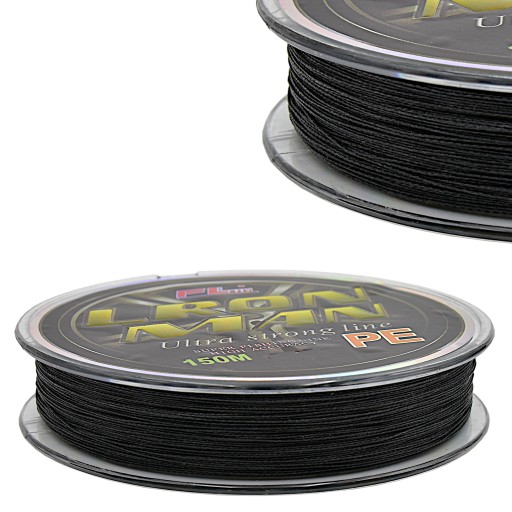 čierny pletený vlasec LRON MAN 150m PRO FL 0,25mm 20,2kg