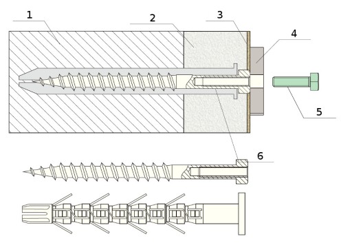 SKRUTKA 16 CM EXPANZNÁ SILA PRE STYROFOAM 10 CM