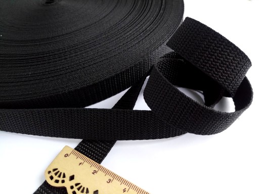 20 mm čierna polypropylénová nosná páska