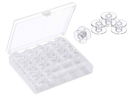CUBINKY pre stroje SINGER, 25 ks + šijací box