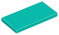 LEGO TILE 87079 2x4 TILE tyrkysová (4g) 4 ks