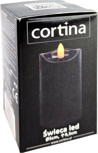 LED SVIEČKA 5CM X 9,5CM NA BATÉRIU (2XR6) ČIERNA + BATÉRIE