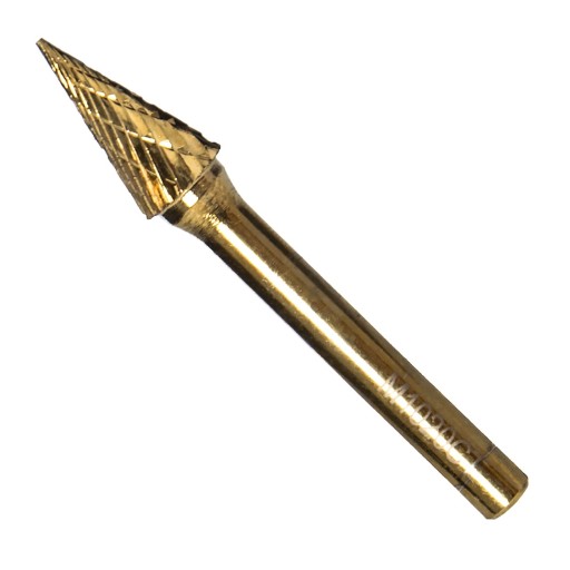 KUŽEĽOVÝ OTOČNÝ PILNÍK NA KOV 10MM M TiN MAG