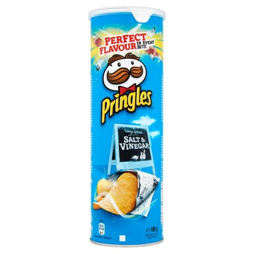 1x165g PRINGLES Salt & Vinegar Crisps UK