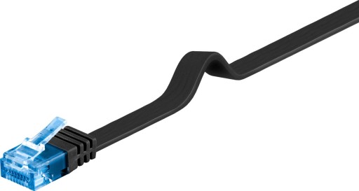 LAN Patchcord kábel CAT 6A U/UTP FLAT čierny 2m