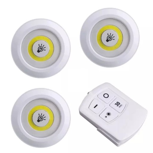 3X LED LAMPA S DIAĽKOVÝMI BATÉRIAMI BEZDRÔTOVÁ LAMPA