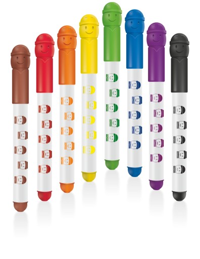 UMÝVAJÚCE VÝLETY PRE BATOLA fixky fixky so smajlíkmi COLORINO Baby 8 farieb