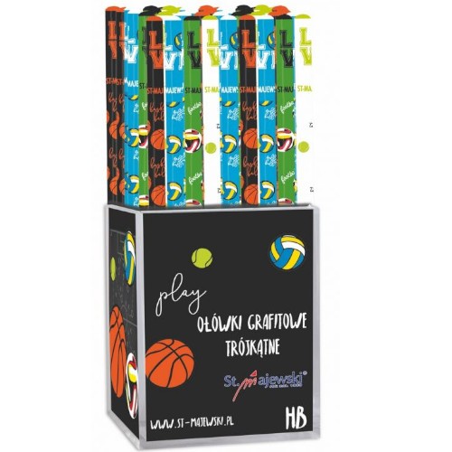 HB SPORT BALLS trojuholníková grafitová školská ceruzka