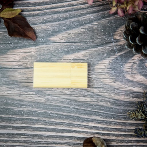 Wooden Pendrive Light Maple Wide 4 GB