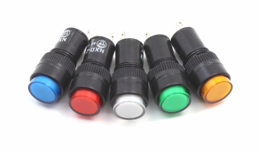 12mm 12V DC žltá kontrolka