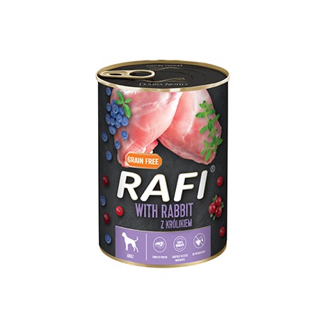 Rafi Mokré krmivo s králikom 400 g