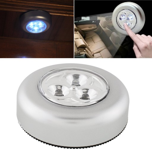 Samolepiace šatníkové svietidlo 3 LED dotykové ON