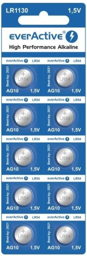 AG10 G10 L1130 LR54 189 everAktívna batéria (blister 10 kusov)