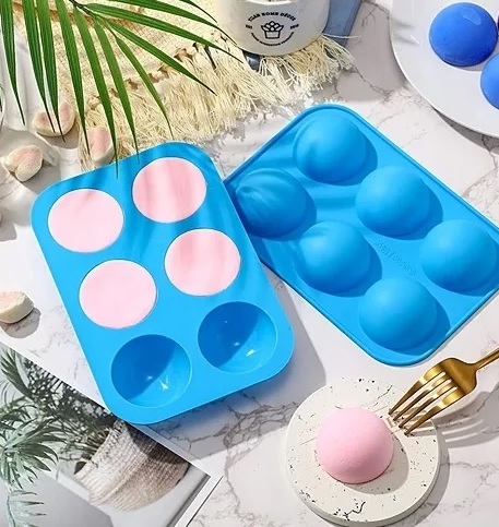 SILIKÓNOVÁ FORMOVAČKA GULIČKY POLOGÚLE CUBBIES ZMRZLINOVÉ DEZERTY 19,5CM